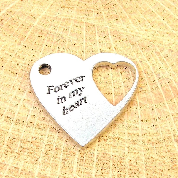 Forever in my heart bereavement  charm