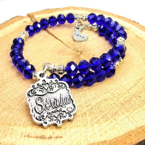 Sobrinha Niece in Portuguese  crystal wrap bangle choose your color one size fits all
