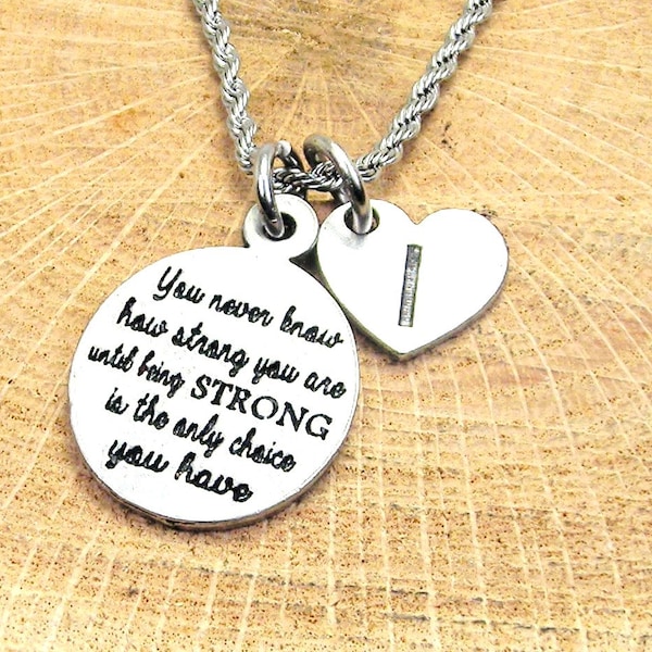 Be Strong Necklace Etsy