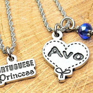 Avo Portuguese grandmother gift set of 2 necklaces