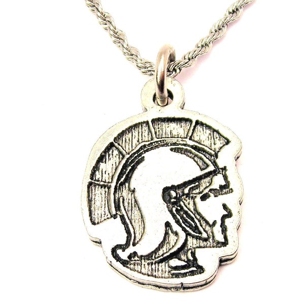 Trojan Spartan school mascot team Stainless Steel rope necklace