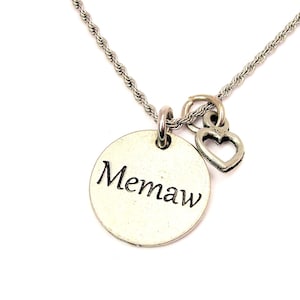 Memaw  Stainless Steel rope necklace