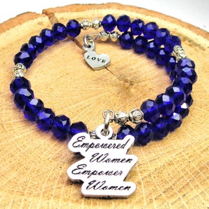 Empowered woman empower woman crystal wrap bangle choose your color one size fits all