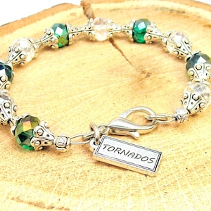 Tornados crystal bracelet choose your school or team colors