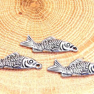 Fish charms 3D set of 3 charms