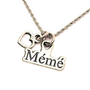 Meme grandmother Stainless Steel rope necklace
