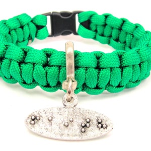 Braille FAITH paracord bracelet choose your color