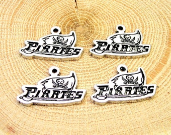 Pirates  flag mascot team charms 4 piece lot