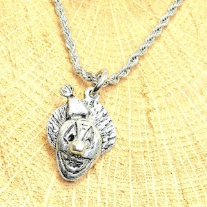 Scary circus clown   Stainless Steel rope necklace
