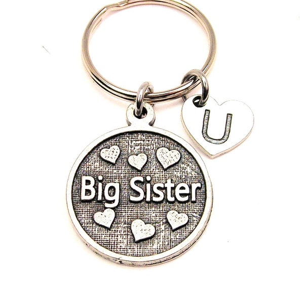 Big Sister Keychain you choose initial