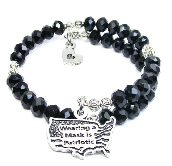 Wearing a mask is  patriotic Wear a mask save a life  charm