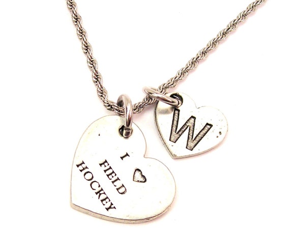 Heart Initial Rope Stainless Steel 