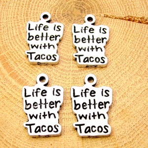 Life is better with tacos charms 4 piece lot