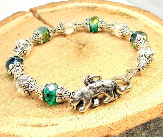 Pulsera de cristal de guepardo de jaguar de puma 3D Panther elige los colores de tu