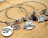 Panther Jaguar mascots set of 3 Bangle Bracelets