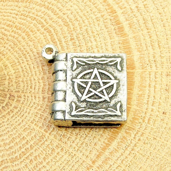 Pentagram witches book charm