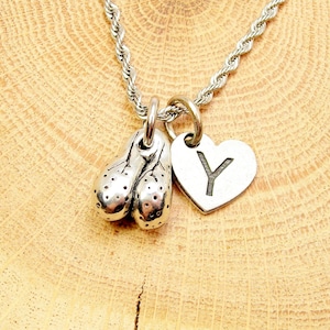 Hairy Testicles  with heart initial Stainless Steel rope necklace