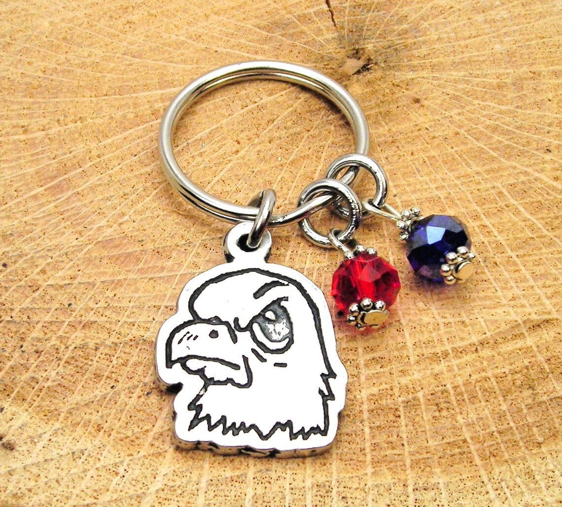 Eagle Face Keychains Choose Your Team Colors 1 DOZEN Pieces Etsy