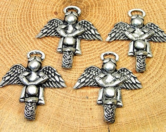 Charms ángel moto dirt bike 4 piezas