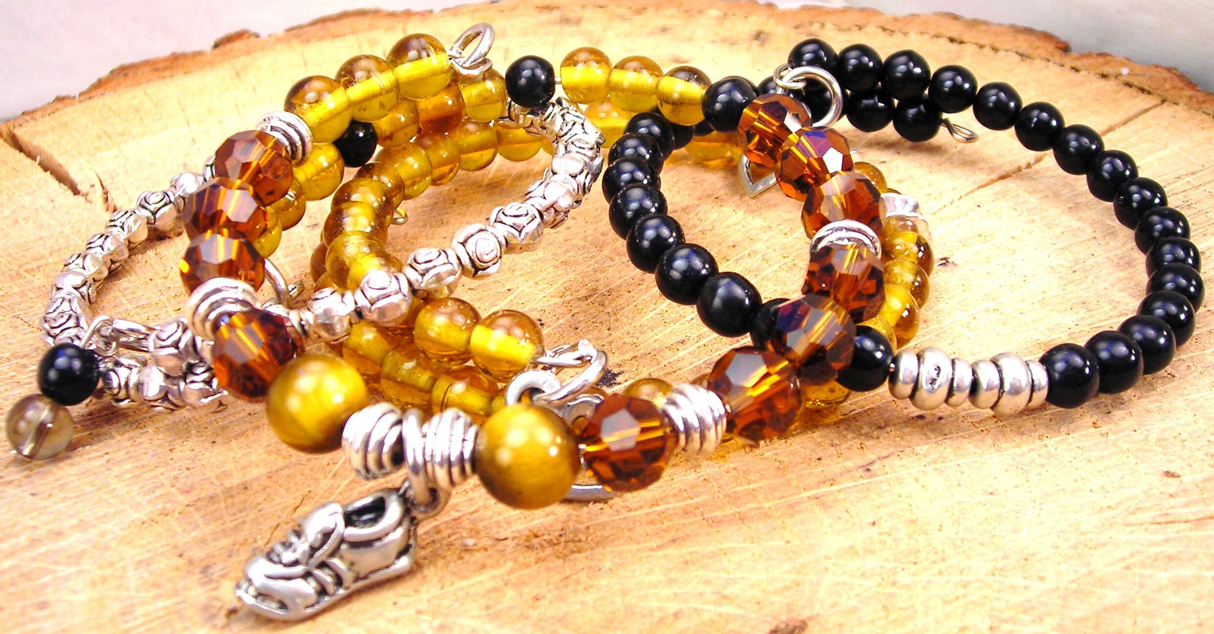Set Di 4 Bracciali Elasticizzati Boho In Cristallo Multisfaccettato, Perline Colorate A Strati Con Cuore, Gioielli Impilabili Da Donna, 19 Cm - 2