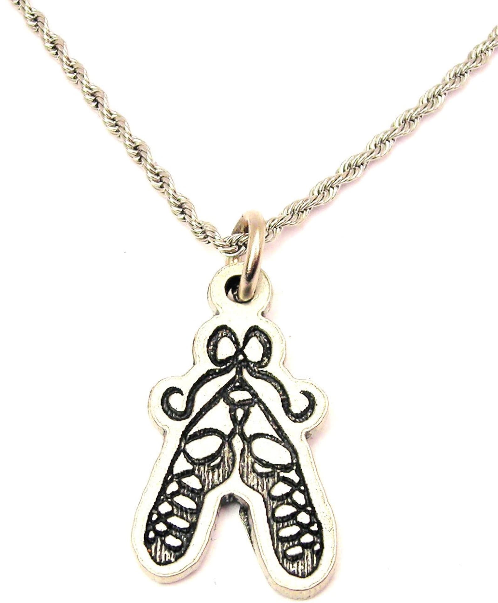Irish Dance Shoes Ghillie Stainless Steel Rope Necklace Etsy