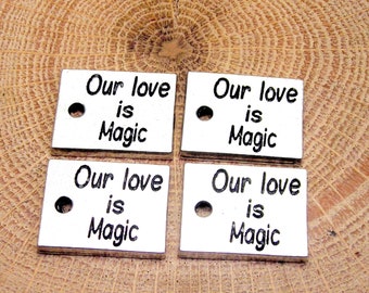 Our love is magic charms lot of 4
