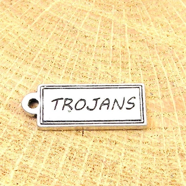 Trojans tab mascot charm