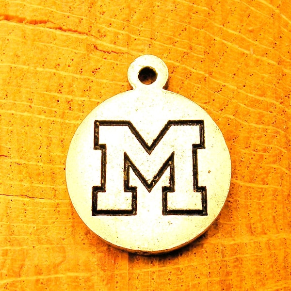 Collegiate Letter M charm