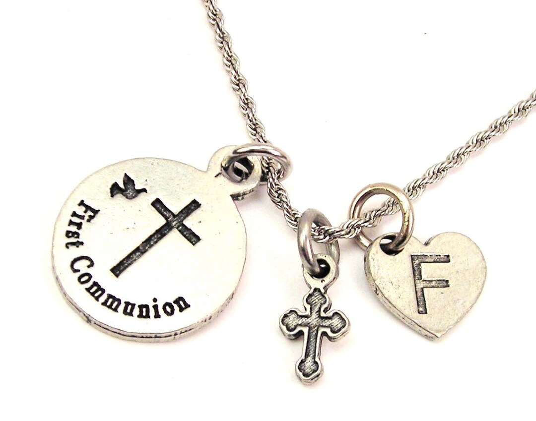 First Communion Chains First Communion Collection Stainless Steel Rope Necklace - Etsy