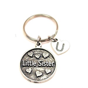 Little Sister Keychain you choose initial