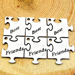 Best friend puzzle piece sets charms lot of 3 pieces