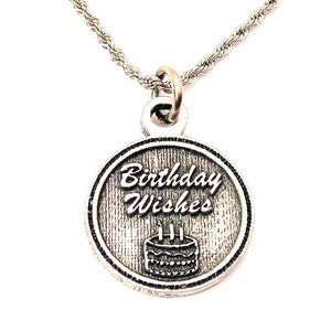 Birthday Wishes necklace rope Stainless Steel rope necklace