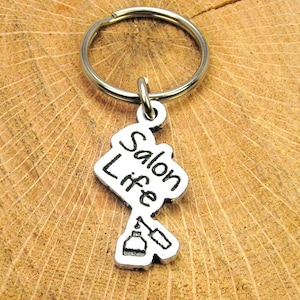 Salon Life keychain hair dresser hair stylist nail salon nail tech