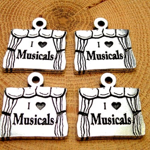 I love musicals charms lot of 4 pieces theater charms