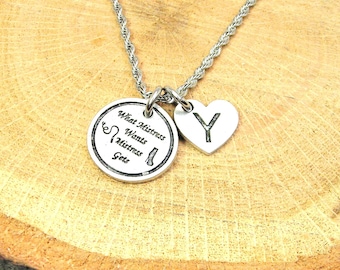 What mistress wants mistress gets with heart initial Stainless Steel rope necklace
