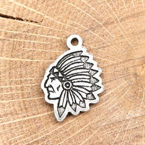 Indian Chief Mascot Team Charm Etsy