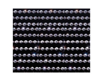 Heldere kristallen achthoekige prisma's Garland Chain met chroom - Asfour Clear Crystal Chain Kristallen Groothandel - Volledig loodkristal