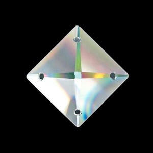 Asfour Crystal Square Prisms Sun catcher – 22mm- (4-Hole) #2024 Chandelier Parts