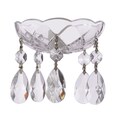 Asfour Crystal Chandelier Bobeche: 4-inch Leaded Crystal Cup with Teardrops