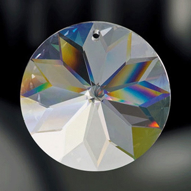 Asfour Sunflower Suncatcher 45mm Sunflower Crystal Prism Rainbow Maker Crystal Prism Decoration Ideas 1041 1 Hole image 1