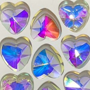 Asfour Crystal Heart Prism Suncatchers, Clear AB, 40mm Crystals for Car Chandeliers, 30% Lead Sun Catchers, and Hanging Crystals, Prisms image 8