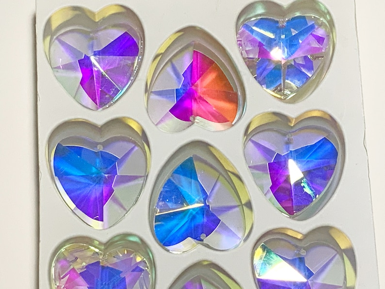 Asfour Crystal Heart Prism Suncatchers, Clear AB, 40mm Crystals for Car Chandeliers, 30% Lead Sun Catchers, and Hanging Crystals, Prisms image 8