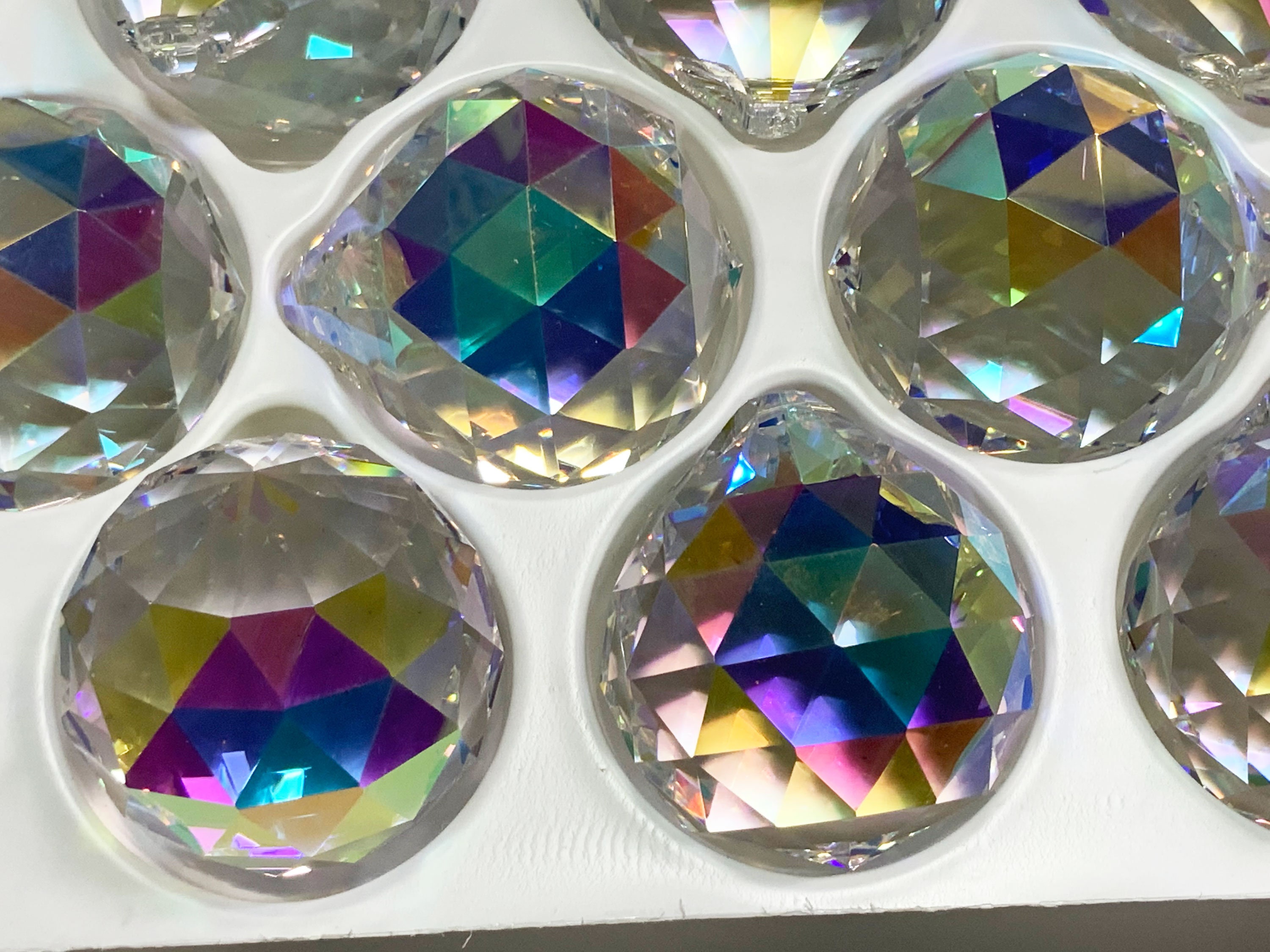Set of 5 40 mm Crystal Balls Wholesale Clear AB Asfour Etsy