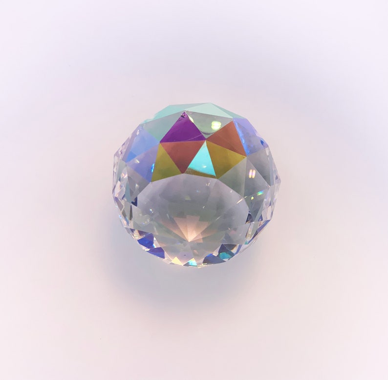 Asfour Crystal Ball, 20mm, Prism Suncatchers, 701 Clear AB Crystal Prism Hanging Ball, Sun Catcher Crystal, Window Crystal Ball, 1 Hole image 7
