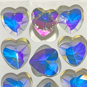 Asfour Crystal Heart Prism Suncatchers, Clear AB, 40mm Crystals for Car Chandeliers, 30% Lead Sun Catchers, and Hanging Crystals, Prisms image 5