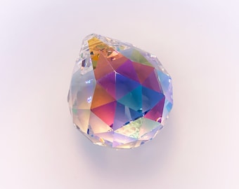 50mm - Clear Ab Crystal Prism Hanging Ball, #701, Sun Catcher Crystal, Window Crystal Ball, Asfour Crystal Disco Ball, Party Decor Ideas