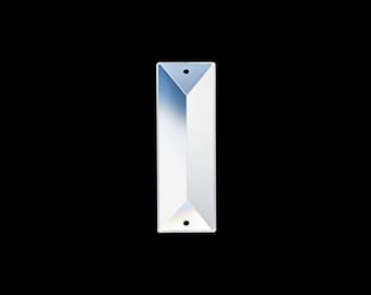 3-inch Asfour Rectangle Crystal Prisms (2-Hole) - Wholesale Crystal Suncatchers #610