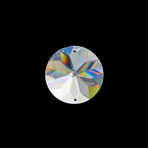 Asfour 40mm Crystal Suncatcher Prisms - Round 2-Hole Chandelier Accents #1040