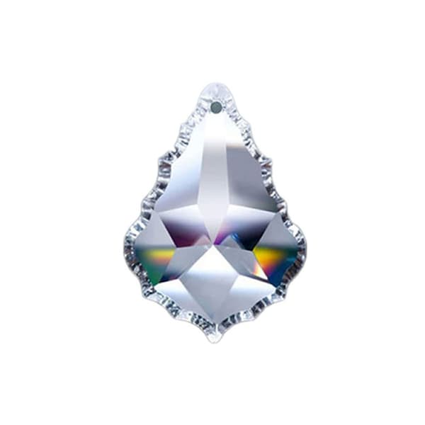 38mm - Clear Asfour Pendeloque Crystal, Chandelier Crystal Parts - Sun Catchers and Hanging Crystals for Windows, Lamp Parts. Prisms, 1 Hole