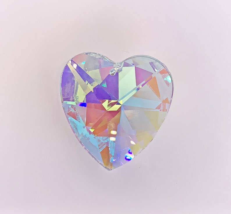 Asfour Crystal Heart Prism Suncatchers, Clear AB, 40mm Crystals for Car Chandeliers, 30% Lead Sun Catchers, and Hanging Crystals, Prisms image 10